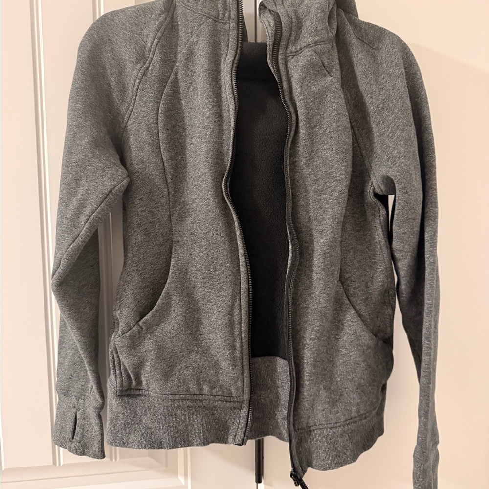 Lulu Grey Zip-Up Hoodie
